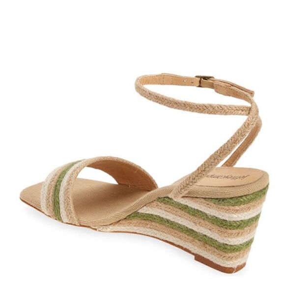 Jeffery Campbell Women's Sailboat Wedge Jute Sandals, Tan/Green, Size 9, NWT - Picture 8 of 13